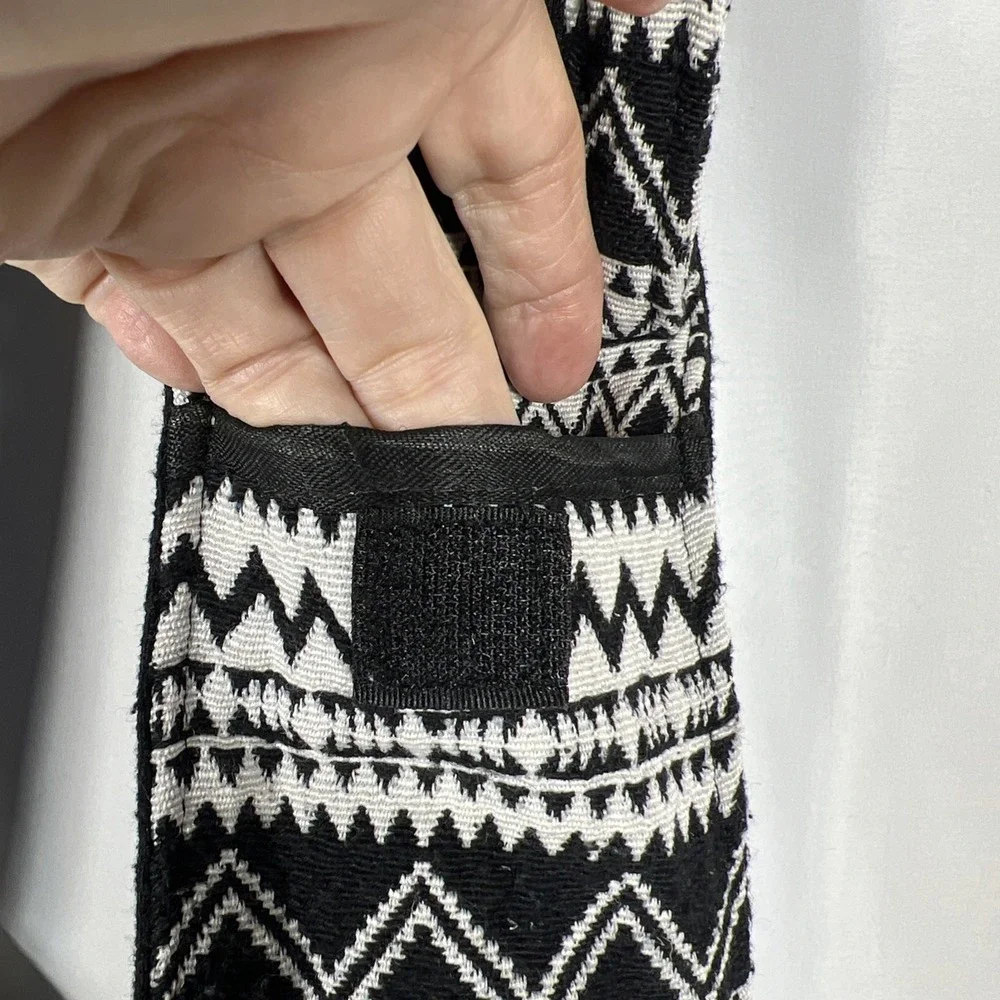 Tribe Azure Handcrafted Fair Trade Large Black 100% Cotton Hobo Hippie Boho Bag‎